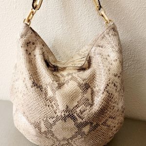 MICHAEL KORS SNAKE SKIN HOBO BAG